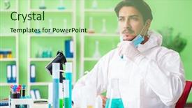  Presentation with smell - Slides consisting of biology smell - chemist working in the lab background and a  colored foreground