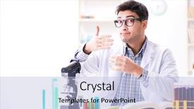  Presentation with chemical - Presentation theme featuring biology smell - chemistry student doing chemical experiments background and a  colored foreground