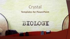  Presentation with biology - Presentation enhanced with biology-word-written background and a cream colored foreground