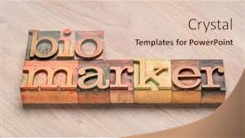  Presentation with disease infection - Presentation design having biomarker-word-in-wood-type background and a  colored foreground