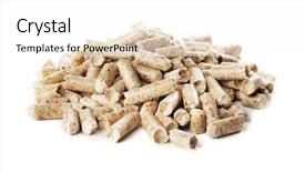  Presentation with alternative - PPT theme enhanced with biomass - alternative fuel wood pellets made background and a white colored foreground