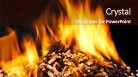  Presentation with wood pellet - Amazing presentation theme having biomass - burning wood pellet with flame backdrop and a wine colored foreground