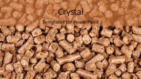  Presentation with pellet - Theme consisting of biomass - close up image of natural background and a red colored foreground