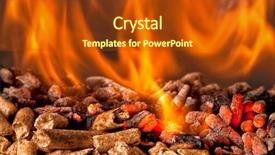  Presentation with biomass - Colorful slide deck enhanced with biomass - closeup image of wood pellets backdrop and a crimson colored foreground