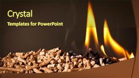  Presentation with biomass - Cool new presentation theme with biomass - closeup image of wood pellets backdrop and a wine colored foreground