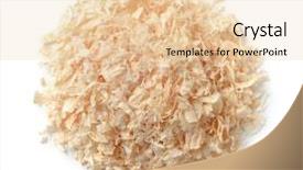  Presentation with biomass - Slide deck having biomass - pile of wood sawdust isolated background and a lemonade colored foreground