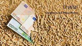  Presentation with bills - Cool new slide deck with biomass - top view of pellets backdrop and a gold colored foreground