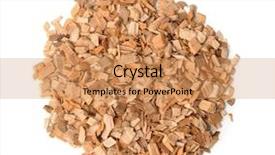  Presentation with wood chips - Cool new PPT theme with biomass - top view of wood chips backdrop and a coral colored foreground