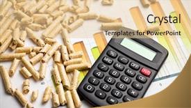  Presentation with biomass - Theme featuring biomass - wood pellets as ecological background and a lemonade colored foreground