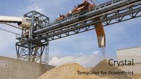  Presentation with biomass - Presentation featuring biomass - woodchip production background and a coral colored foreground