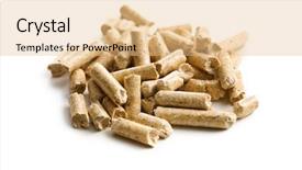  Presentation with biomass - Presentation with biomass - wooden pellet ecological heating background and a lemonade colored foreground