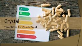  Presentation with biomass energy - Cool new slide deck with biomass - wooden pellets and energy efficiency backdrop and a yellow colored foreground