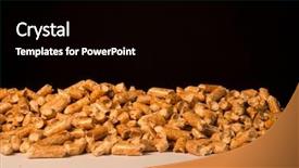  Presentation with renewable energy - Slides having biomass - wooden pellets as renewable energy background and a black colored foreground