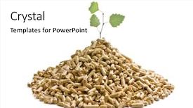  Presentation with biomass - Cool new PPT layouts with biomass - wooden pellets ecological heating backdrop and a white colored foreground