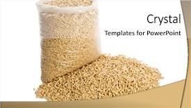  Presentation with plastic bag - Cool new presentation theme with biomass - wooden pellets in plastic bag backdrop and a white colored foreground
