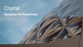  Presentation with aluminium glass - Presentation theme featuring biome - glass background and a light blue colored foreground