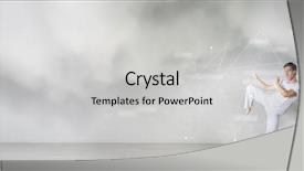  Presentation with performing arts - Slides consisting of biomechanics - man in white sportswear performing background and a light gray colored foreground