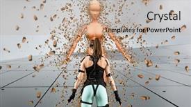  Presentation with biomechanics - Amazing presentation theme having biomechanics - motion caption virtual reality digital backdrop and a coral colored foreground