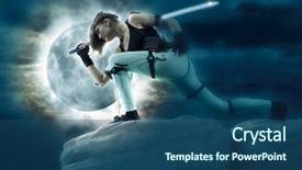  Presentation with biomechanics - Beautiful presentation design featuring biomechanics - motion caption virtual reality digital backdrop and a ocean colored foreground