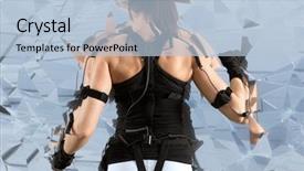  Presentation with biomechanics - Slide set with biomechanics - motion caption virtual reality digital background and a light blue colored foreground