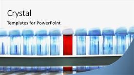  Presentation with blood test - Cool new theme with biomedical instruments - blood test tube backdrop and a white colored foreground