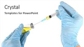  Presentation with biomedical - Colorful presentation theme enhanced with biomedical instruments - scientist working at laboratory isolated backdrop and a white colored foreground