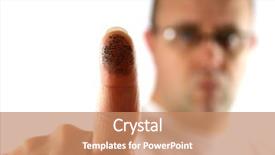  Presentation with area - Presentation theme consisting of biometric area using his finger background and a coral colored foreground