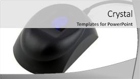  Presentation with scanner - Slides having biometric fingerprint device background and a light gray colored foreground