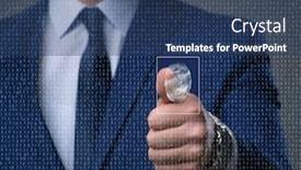  Presentation with fingerprints - Presentation design with biometric-identification-concept-with-fingerprints background and a ocean colored foreground