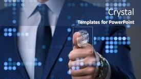  Presentation with fingerprints - Cool new presentation with biometric-identification-concept-with-fingerprints backdrop and a ocean colored foreground