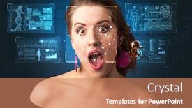  Presentation with face recognition - Audience pleasing PPT layouts consisting of biometric-verification-the-concept backdrop and a coral colored foreground