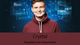  Presentation with face recognition - Amazing slide deck having biometrics - biometric verification - young man backdrop and a tawny brown colored foreground