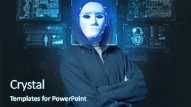  Presentation with face recognition - Audience pleasing slide set consisting of biometrics - biometric verification - young man backdrop and a ocean colored foreground