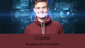  Presentation with face recognition - Audience pleasing slides consisting of biometrics - biometric verification face recognition backdrop and a tawny brown colored foreground