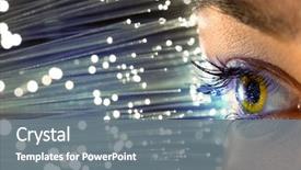  Presentation with sewing process close up - Audience pleasing slide deck consisting of biometrics - close up of woman eye backdrop and a gray colored foreground