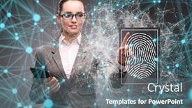  Presentation with biometrics - Colorful theme enhanced with biometrics-security-access-concept backdrop and a gray colored foreground