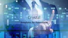  Presentation with biometrics - PPT layouts having biometrics-security-access-concept background and a light blue colored foreground