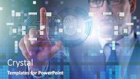  Presentation with biometrics - Cool new slides with biometrics-security-access-concept backdrop and a ocean colored foreground