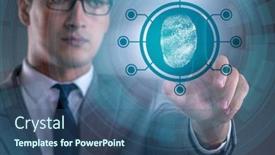  Presentation with biometrics - Slide deck with biometrics-security-access-concept background and a ocean colored foreground