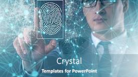  Presentation with biometrics - Cool new slide deck with biometrics-security-access-concept backdrop and a teal colored foreground