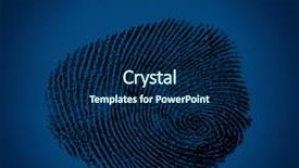  Presentation with fingerprint - PPT theme having biometry - fingerprint on blue background individuality background and a navy blue colored foreground