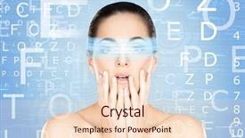  Presentation with ophthalmology - Audience pleasing slide deck consisting of biometry - woman with a laser backdrop and a lemonade colored foreground