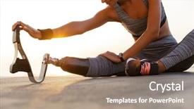  Presentation with bionic - PPT layouts having bionic - cropped image of motivated disabled background and a coral colored foreground