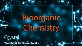  Presentation with molecules - Theme featuring bioorganic-chemistry-the-study background and a navy blue colored foreground