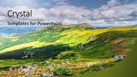  Presentation with mountain - Audience pleasing PPT theme consisting of biosphere - chorna hora mountain range carpathian backdrop and a  colored foreground