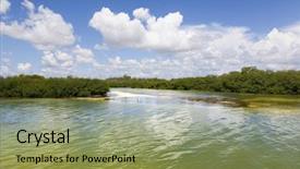 Presentation with maya - Presentation theme with biosphere - sian kaan lagoon riviera maya background and a  colored foreground