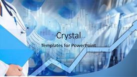  Presentation with biotech - Presentation with biotech - health care stock market background background and a light blue colored foreground