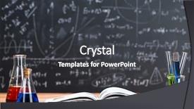  Presentation with tubes - Cool new slide deck with biotechnology - school supplies tubes with chemical backdrop and a dark gray colored foreground