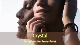  Presentation with feminine - PPT layouts consisting of bipolar depression - similar to having two sides background and a tawny brown colored foreground