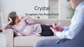  Presentation with pregnant woman doctor - Colorful theme enhanced with bipolar disorder - pregnant woman visiting psychologist doctor backdrop and a light gray colored foreground